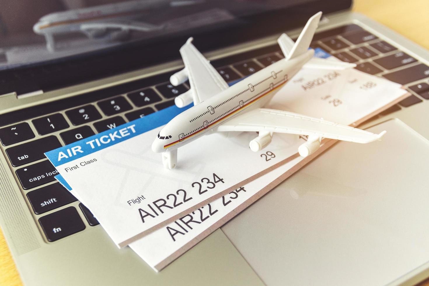 Airplane flying above the clouds